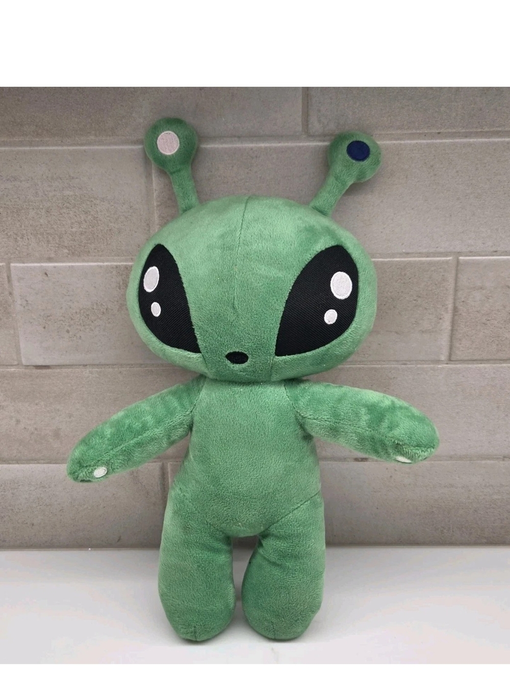 Authentic IKEA Aftonsparv Green Alien Outer Space Plush Stuffed Toy 13.5 In